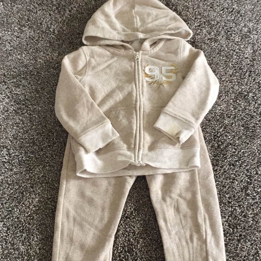 Osh Kosh gold sweatsuit.